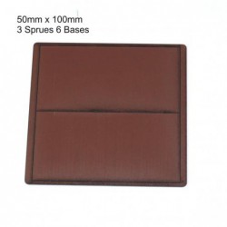 50x100mm Bases Brown (6)
